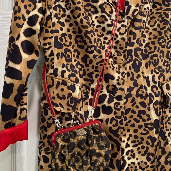 Brighton~4x5 Animal print purse with red strap. Matches my jacket that’s posted - Picture 4 of 12